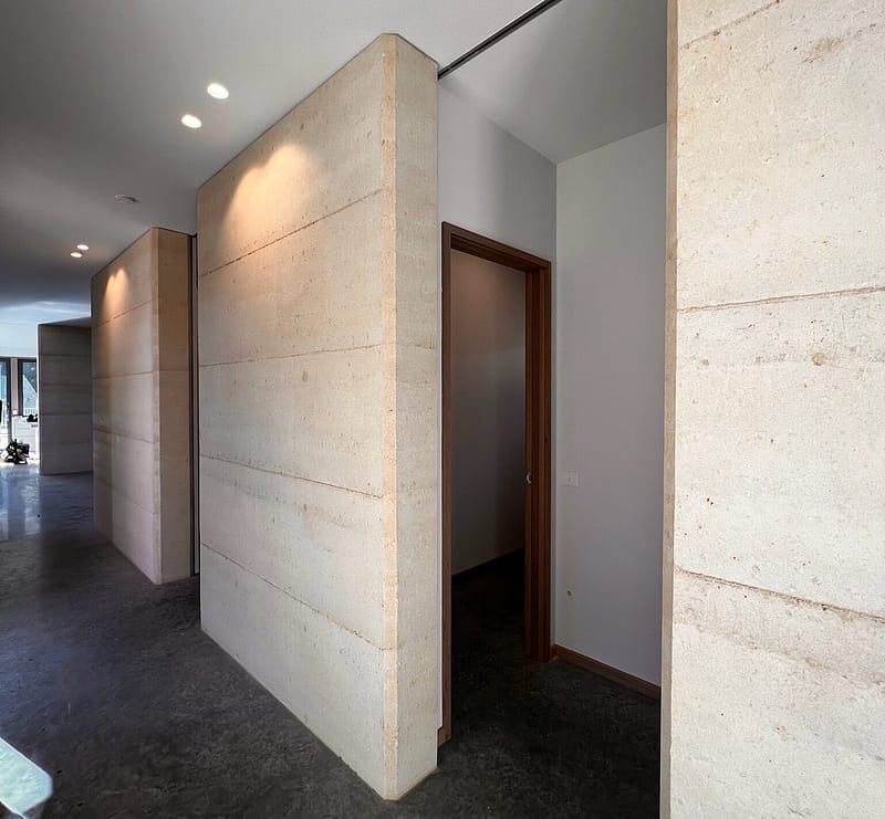 rammed earth internal walls